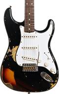 Fender Custom Shop 1961 Stratocaster Heavy Relic Black over 3 Tone Sunburst #R109192