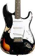 Fender Custom Shop 1961 Stratocaster Heavy Relic Black over 3 Tone Sunburst #R110085