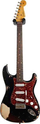 Fender Custom Shop 1961 Stratocaster Heavy Relic Black over Desert Sand #R110080