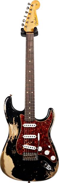 Fender Custom Shop 1961 Stratocaster Heavy Relic Black over Desert Sand #R108198