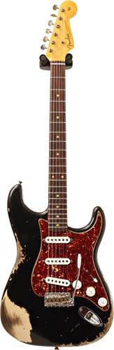 Fender Custom Shop 1961 Stratocaster Heavy Relic Black over Desert Sand  #R109616