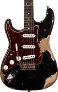 Fender Custom Shop 1961 Stratocaster Heavy Relic Black over Desert Sand Left Handed #R104817