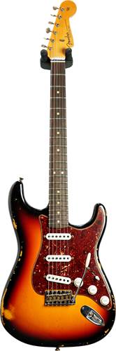 Fender Custom Shop 1963 Stratocaster Relic Chocolate 3 Tone Sunburst #R110102