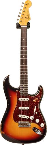 Fender Custom Shop 1963 Stratocaster Relic Chocolate 3 Tone Sunburst #R109240