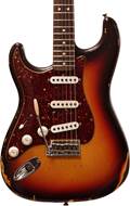 Fender Custom Shop 1963 Strat Relic Chocolate 3 Tone Sunburst Left Handed #R113236