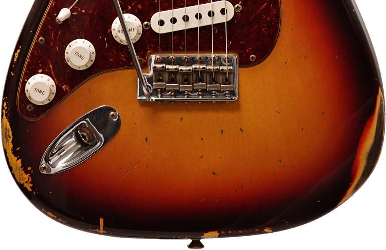 Fender Custom Shop 1963 Strat Relic Chocolate 3 Tone Sunburst Left Handed #R113236 Fender Custom Shop 1963 Strat Relic Chocolate 3 Tone Sunburst Left Handed #R113236