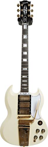 Gibson Custom Shop Murphy Lab 1963 Les Paul SG Custom Reissue 3-Pickup with Maestro Ultra Light Aged Classic White #000201