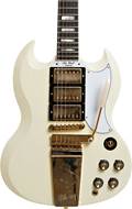 Gibson Custom Shop Murphy Lab 1963 Les Paul SG Custom Reissue 3-Pickup with Maestro Ultra Light Aged Classic White #000201