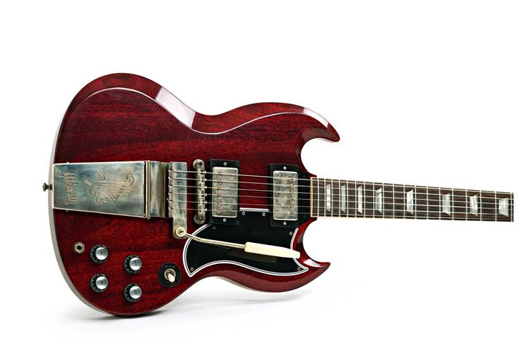 Gibson Custom Shop Murphy Lab 1964 SG Standard Reissue With Maestro Ultra Light Aged Cherry Red #503404 Gibson Custom Shop Murphy Lab 1964 SG Standard Reissue With Maestro Ultra Light Aged Cherry Red #503404