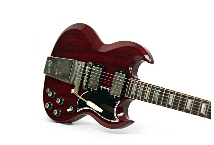 Gibson Custom Shop Murphy Lab 1964 SG Standard Reissue With Maestro Ultra Light Aged Cherry Red #503404 Gibson Custom Shop Murphy Lab 1964 SG Standard Reissue With Maestro Ultra Light Aged Cherry Red #503404
