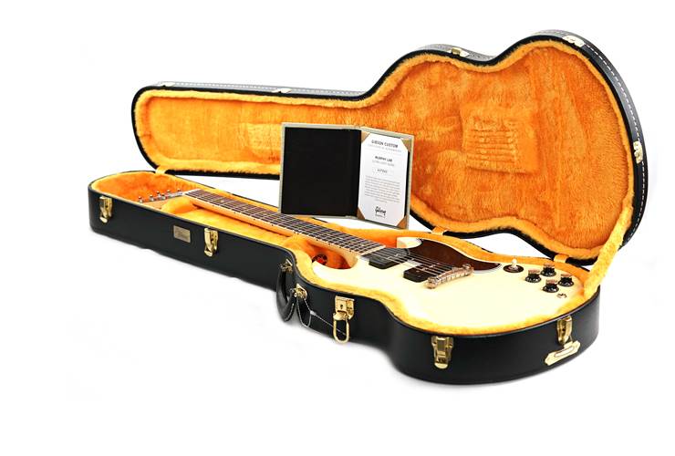 Gibson Custom Shop Murphy Lab 1963 SG Special Lightning Bar Ultra Light Aged Classic White #407503 Gibson Custom Shop Murphy Lab 1963 SG Special Lightning Bar Ultra Light Aged Classic White #407503