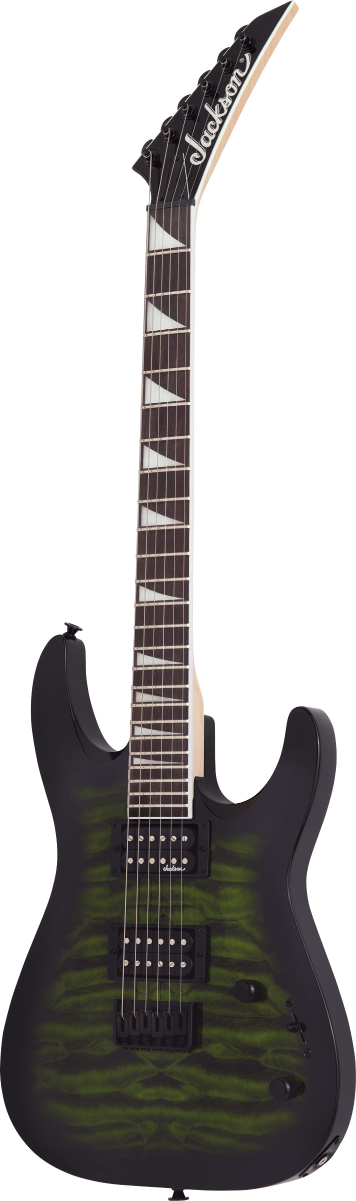 Jackson JS Series Dinky Arch Top JS32Q DKA Hardtail Transparent Green Burst Amaranth Fingerboard