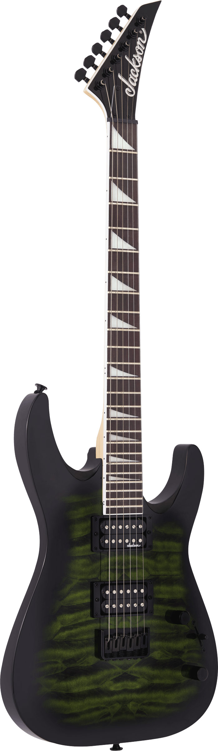 Jackson JS Series Dinky Arch Top JS32Q DKA Hardtail Transparent Green Burst Amaranth Fingerboard