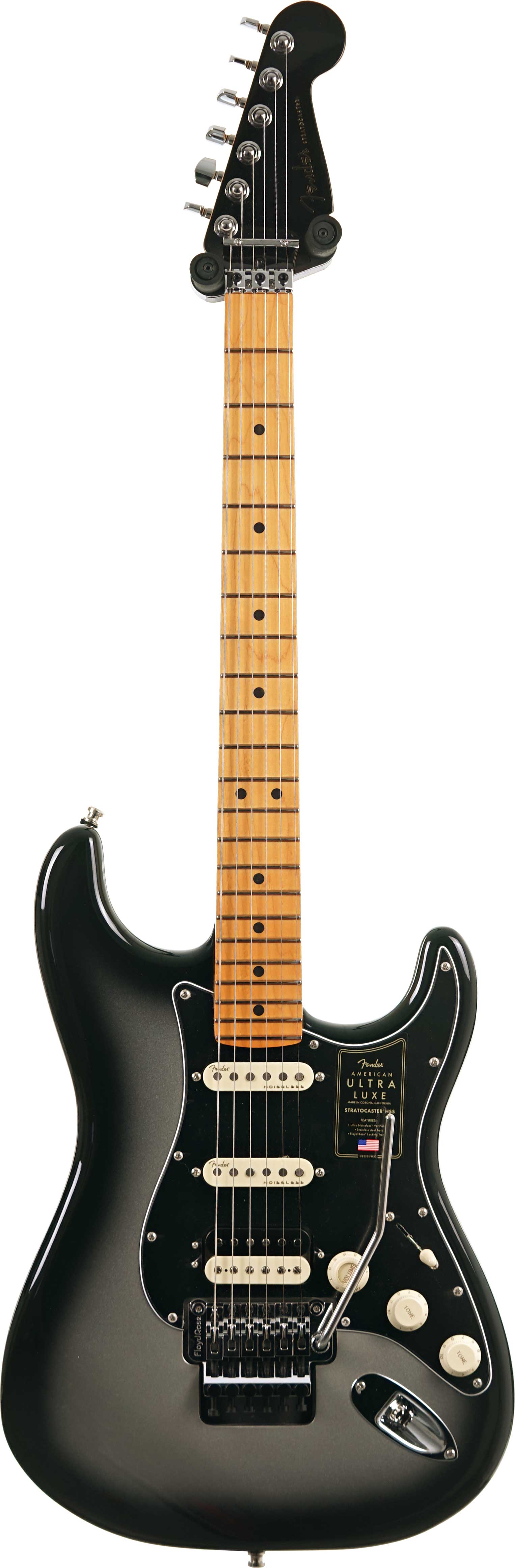Fender American Ultra Luxe Stratocaster HSS Silverburst Maple Fingerboard (Nearly New) #US23099420