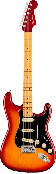 Fender American Ultra Luxe Stratocaster Plasma Red Burst Maple Fingerboard