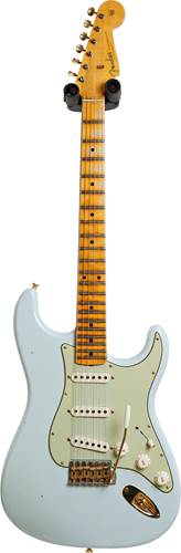 Fender Custom Shop Limited Edition 1962 Stratocaster Bone Tone Journeyman Relic Super Faded Aged Sonic Blue #CZ550477
