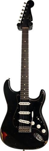 Fender Custom Shop Limited Edition Dual-Mag II Stratocaster Relic Aged Black Over 3 Color Sunburst #CZ551001