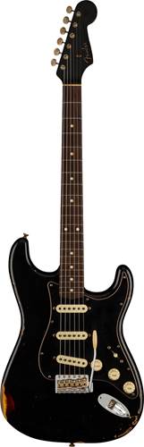 Fender Custom Shop Limited Edition Dual-Mag II Stratocaster Relic Aged Black Over 3 Color Sunburst