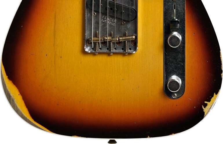 Fender Custom Shop Limited Edition Cunife Telecaster Custom Relic Faded Aged Chocolate 3 Colour Sunburst #CZ551629 Fender Custom Shop Limited Edition Cunife Telecaster Custom Relic Faded Aged Chocolate 3 Colour Sunburst #CZ551629