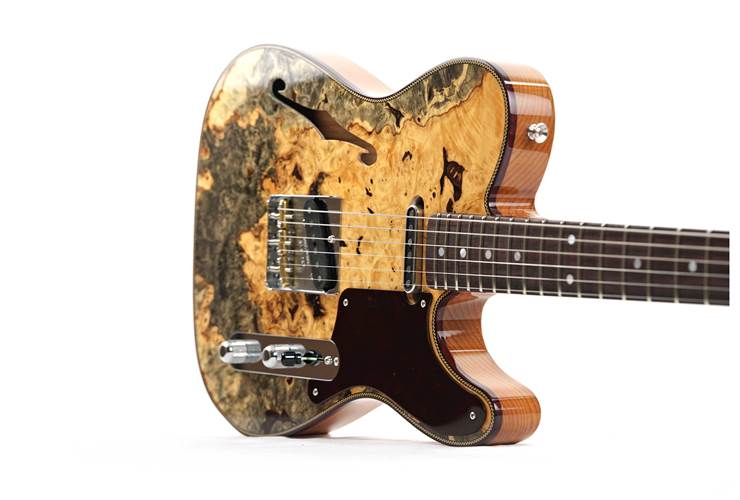 Fender Custom Shop Artisan Buckeye Burl Double Esquire Aged Natural #R131767 Fender Custom Shop Artisan Buckeye Burl Double Esquire Aged Natural #R131767