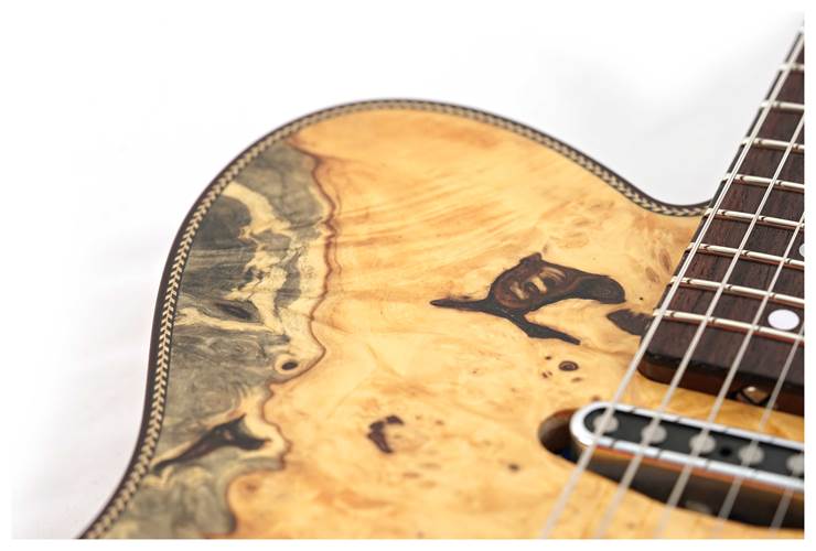 Fender Custom Shop Artisan Buckeye Burl Double Esquire Aged Natural #R131767 Fender Custom Shop Artisan Buckeye Burl Double Esquire Aged Natural #R131767