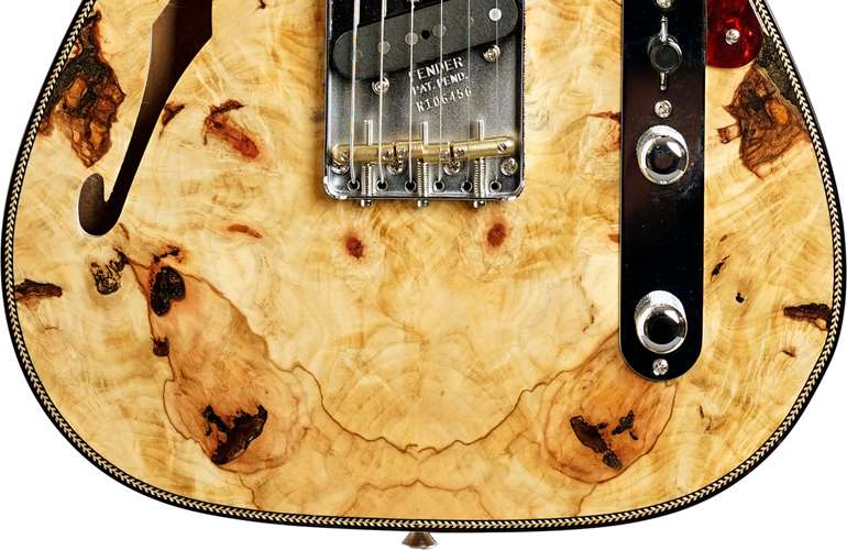 Fender Custom Shop Artisan Buckeye Burl Double Esquire Aged Natural #R106456 Fender Custom Shop Artisan Buckeye Burl Double Esquire Aged Natural #R106456