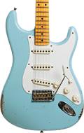 Fender Custom Shop 1957 Stratocaster Relic Faded Aged Daphne Blue #CZ552459