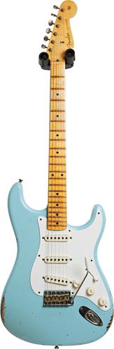 Fender Custom Shop 1957 Stratocaster Relic Faded Aged Daphne Blue #CZ552459