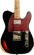 LSL Instruments Bad Bone 1 Black Over 3 Tone Tone Sunburst Pine Body with Binding and Roasted Flame Maple Fingerboard