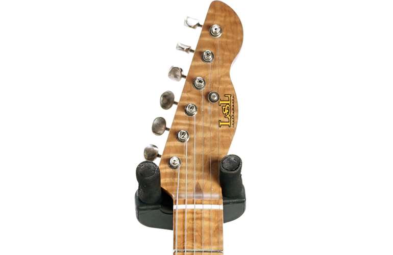 LSL Instruments Bad Bone 1 Black Over 3 Tone Tone Sunburst Pine Body with Binding and Roasted Flame Maple Fingerboard LSL Instruments Bad Bone 1 Black Over 3 Tone Tone Sunburst Pine Body with Binding and Roasted Flame Maple Fingerboard