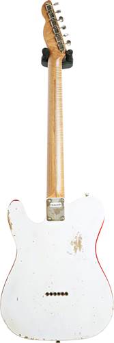 LSL Instruments Bad Bone 1 Vintage White over Candy Apple Red Pine Body with Binding and Roasted Flame Maple Fingerboard LSL Instruments Bad Bone 1 Vintage White over Candy Apple Red Pine Body with Binding and Roasted Flame Maple Fingerboard