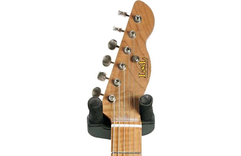 LSL Instruments Bad Bone 1 Vintage White over Candy Apple Red Pine Body with Binding and Roasted Flame Maple Fingerboard LSL Instruments Bad Bone 1 Vintage White over Candy Apple Red Pine Body with Binding and Roasted Flame Maple Fingerboard