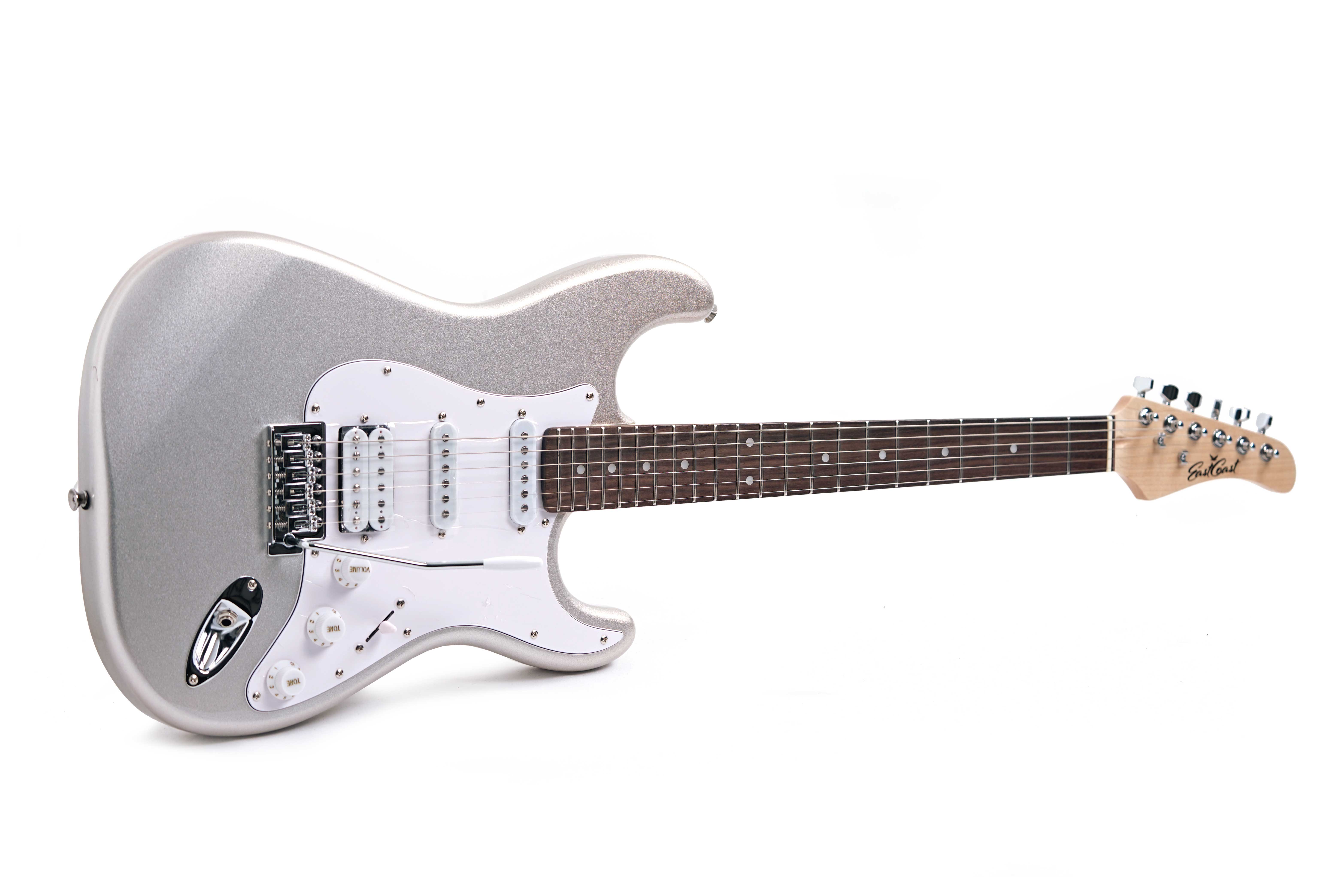 EastCoast Electric ST2 HSS Metallic Silver Rosewood Fingerboard (Ex-Demo) #LDC150126