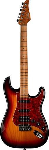 Suhr Limited Edition Classic S Paulownia HSS 3 Tone Sunburst 3A Roasted Birdseye Neck and Fingerboard