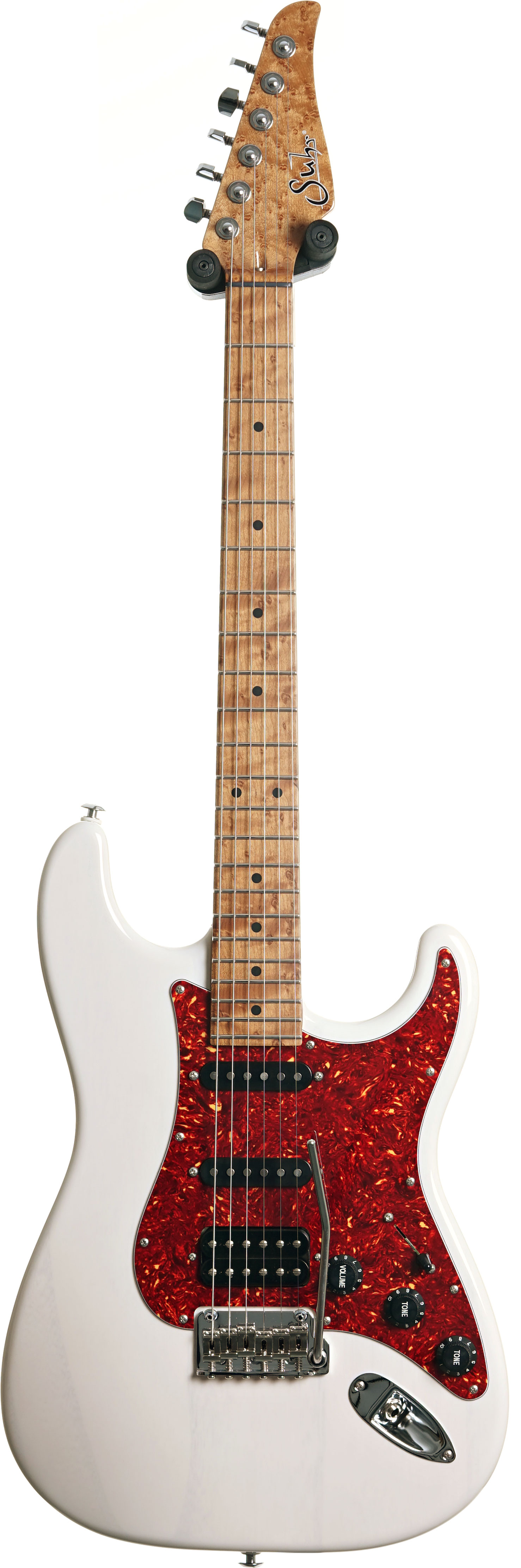Suhr Limited Edition Classic S Paulownia HSS Trans White 3A Roasted Birdseye Neck & Fingerboard #75433