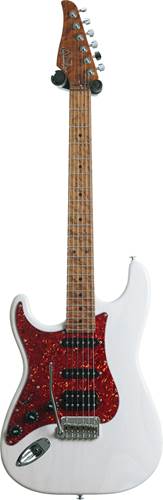 Suhr Limited Edition Classic S Paulownia HSS Trans White with 3A Roasted Birdseye Neck and Fingerboard Left Handed #75392