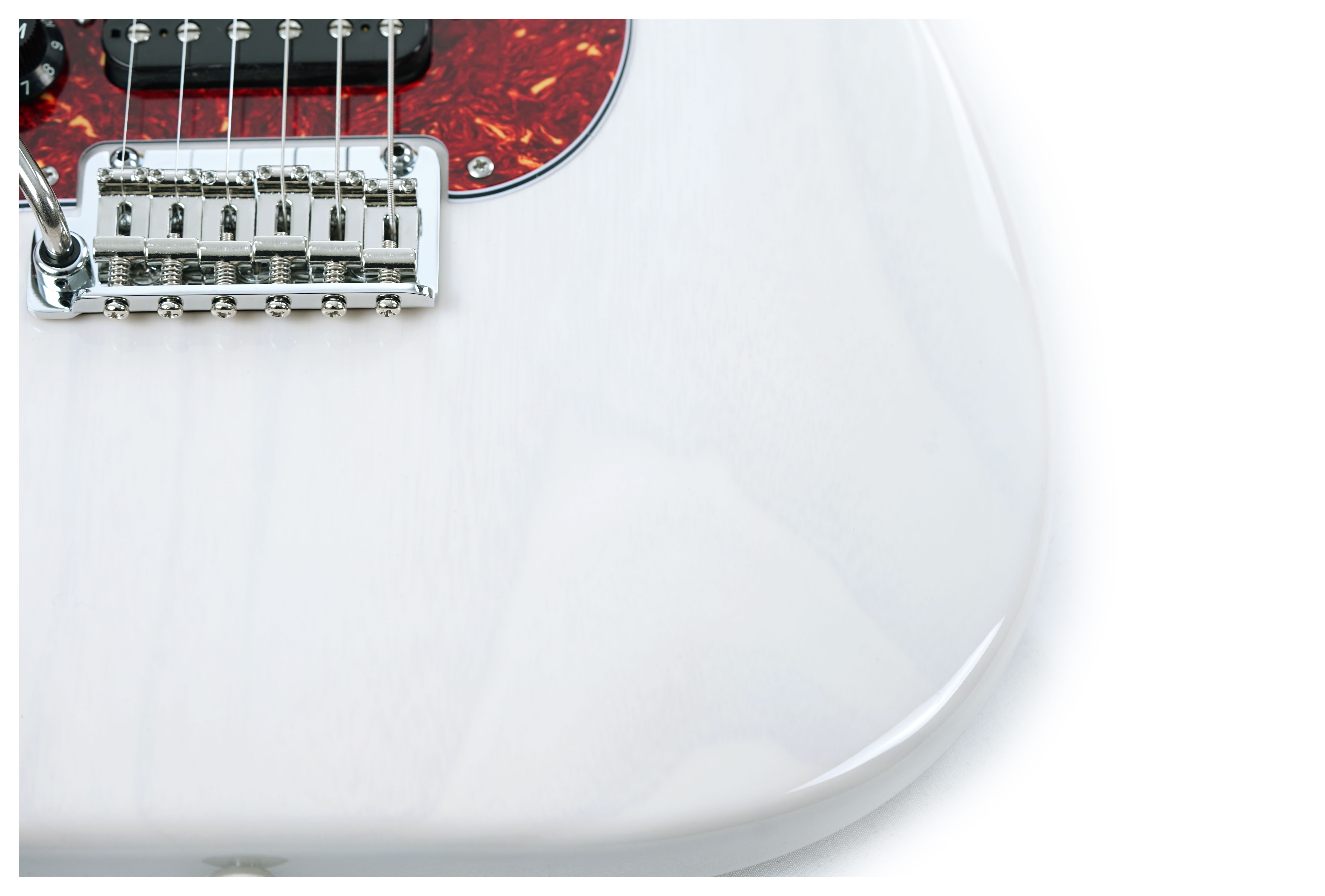 Suhr Limited Edition Classic S Paulownia HSS Trans White 3A Roasted Birdseye Neck & Fingerboard Left Handed