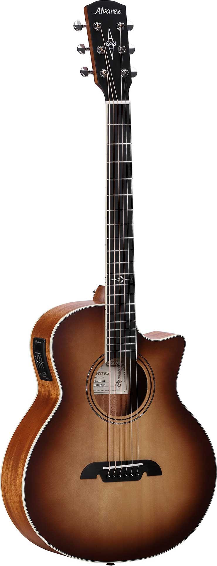 Alvarez Artist Series LJ2CESHB Little Jumbo Travel Guitar