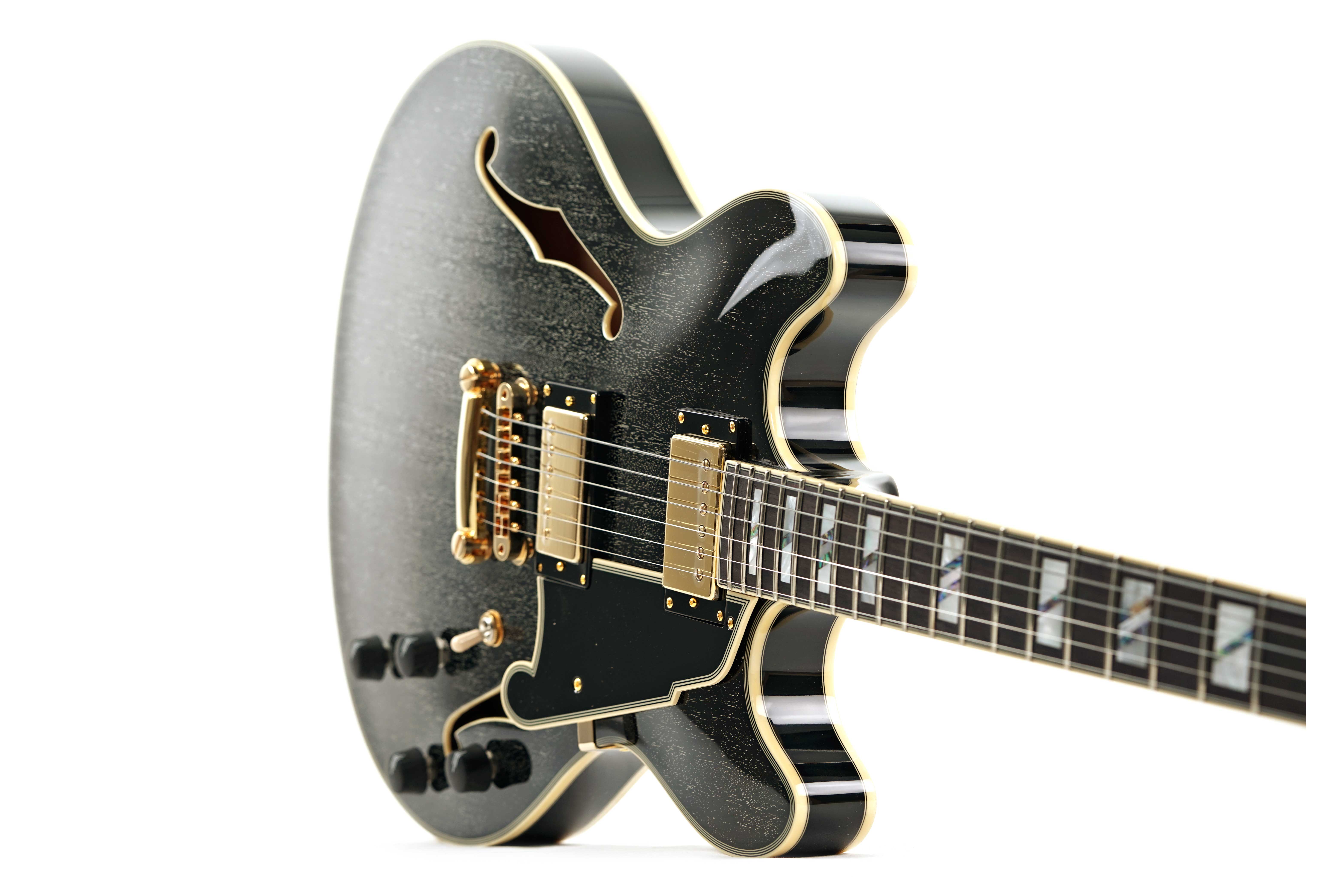 D'Angelico Excel DC Stopbar Black Dog 