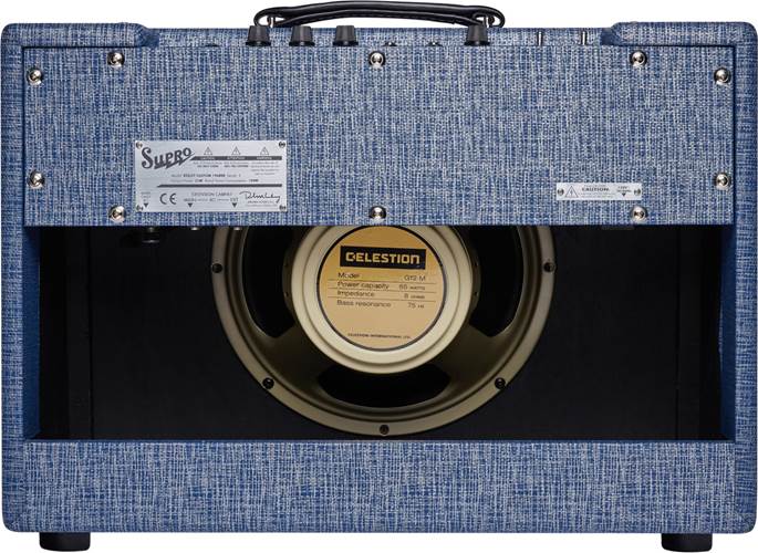 Supro Keeley Custom 12 Blue Rhino 25 Watt Combo Valve Amp Supro Keeley Custom 12 Blue Rhino 25 Watt Combo Valve Amp