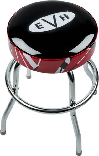 EVH 24 Inch Red Black and White Bar Stool