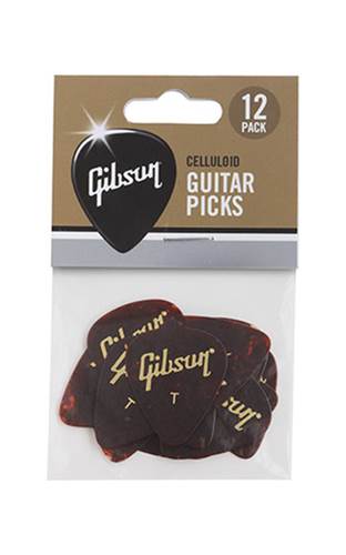 Gibson Tortoise Picks 12 Pack Thin Guitar Picks