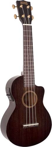 Mahalo Concert Ukulele Hano MH2CE Trans Black Finish