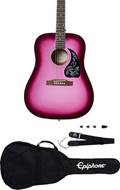Epiphone Starling Acoustic Guitar Player Pack Hot Pink Pearl