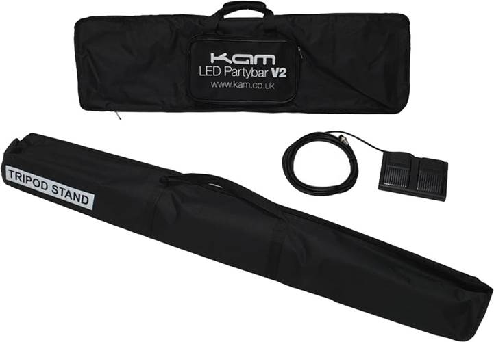 Kam LED PartyBar V2 inc lights, stand, carry bag & controller Kam LED PartyBar V2 inc lights, stand, carry bag & controller