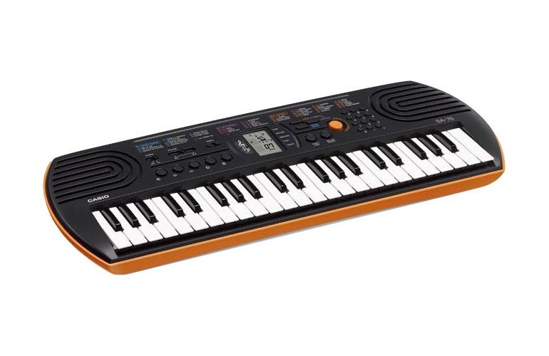 Casio SA-76 Mini Keyboard Black and Orange