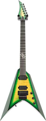 Solar Guitars V1.6FRLB Flame Lime Burst Matte (Ex-Demo) #IW21030820