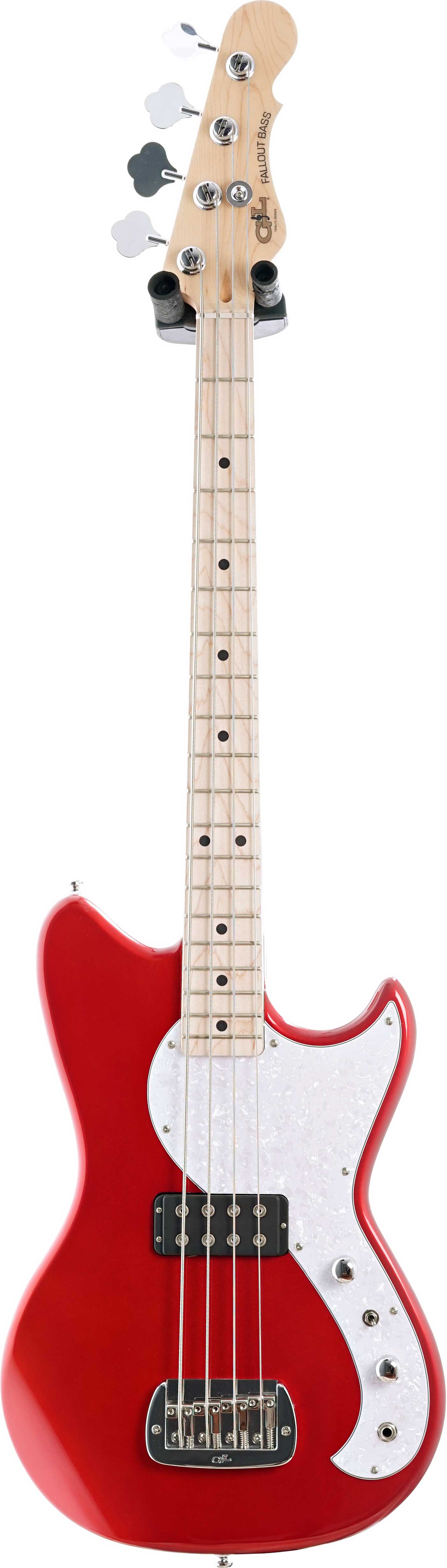 G&L Tribute Fallout Short Scale Bass Candy Apple Red Maple Fingerboard (Ex-Demo) #210422440
