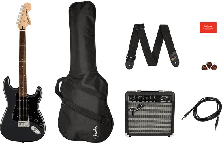 Squier Affinity HSS Strat Pack Charcoal Frost Metallic Squier Affinity HSS Strat Pack Charcoal Frost Metallic