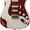 Fender Custom Shop 1961 Strat HSS Heavy Relic Olympic White over Candy Apple Red #R119925 